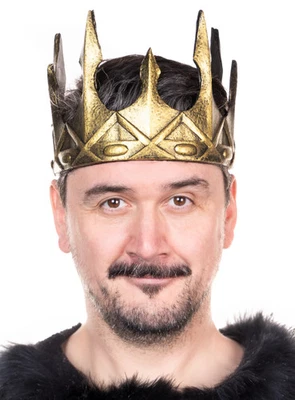 Fantasy Herrscherkrone gold - Krone aus biegsamem Schaumstoff mit elastischem - Bild 1 von 3