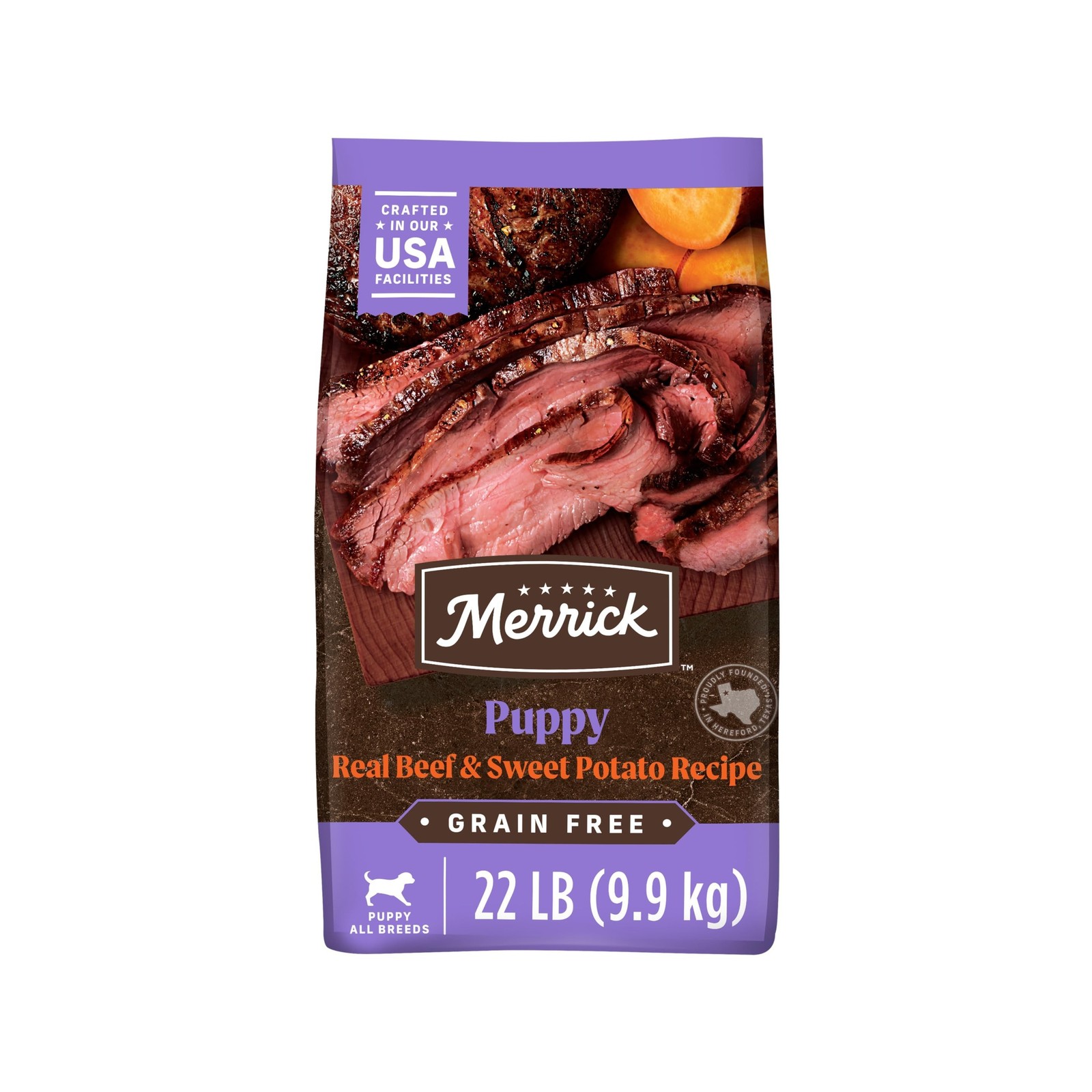 Merrick Premium Grain Free Dry Puppy Food, Wholesome and Natural Kibble with ...