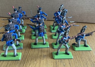 15 vintage Britains Deetail 1/32 plastic Waterloo Napoleonic French Infantry