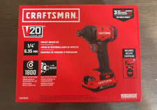 Craftsman V20 20v Brushless Impact Wrench Kit Cmcf800d1 2.0ah Charger