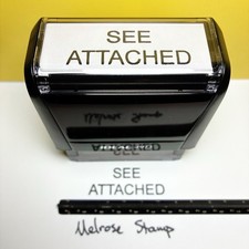 See Attached Rubber Stamp Black Ink Self Inking Ideal 4913