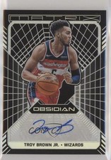 2018-19 Panini Obsidian Matrix Auto Prizm 43/75 Troy Brown Jr #MA-TBJ Auto pe8