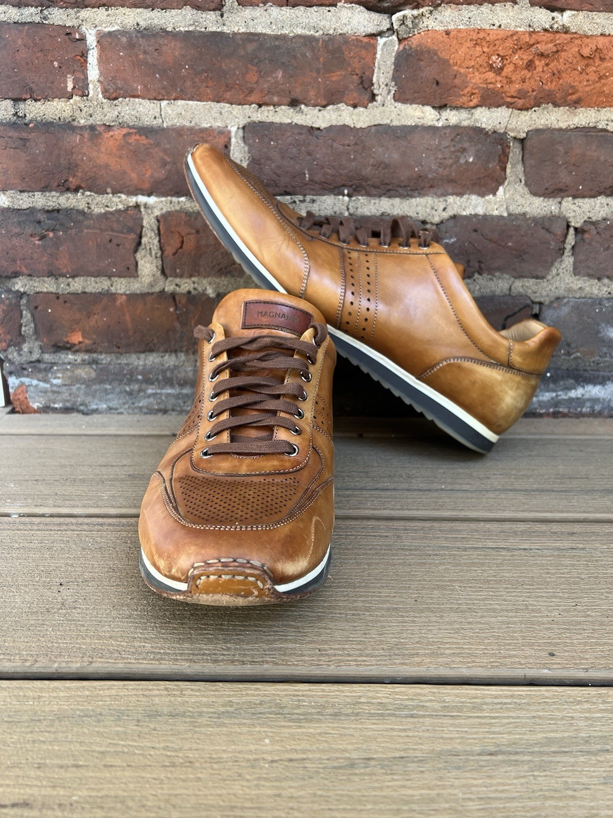 Magnanni Lizandro Torba Online Exclusive Leather Sneaker Men Size 13 US