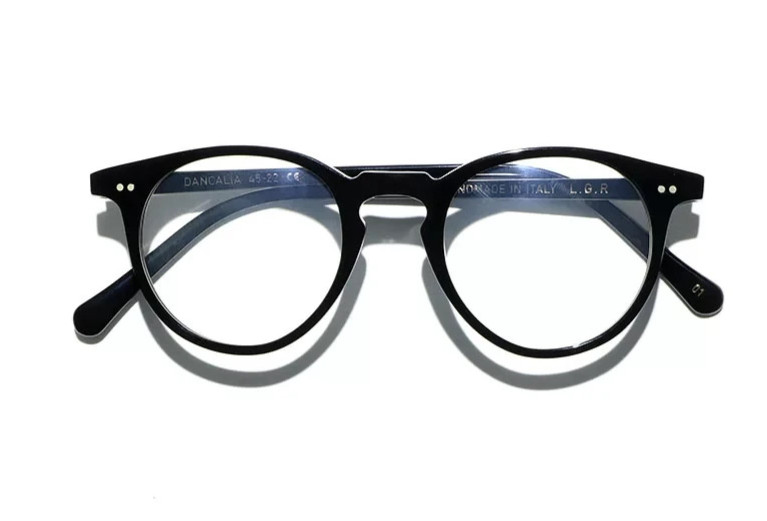 Monture optique L.G.R Dancalia 01 noir : lunettes de vue rondes panto acétate