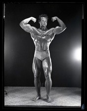 Steve Reeves 1948 Bodybuilder Rare 4X5 Camera Negative + Photograph Russ Warner