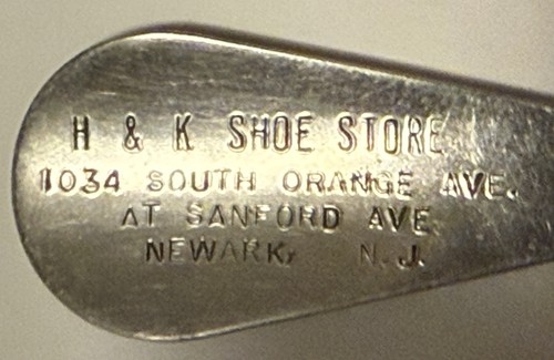 1915 Patent  H & K Shoe Store Newark NJ Shoe Horn Lace Puller South Orange Ave