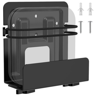 Cable Box Mount, Modem Adjustable Wall Mount Bracket Black 