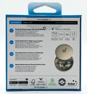 Soundcore Sleep A20 Noise Blocking Sleep Earbuds Sleep Monitor