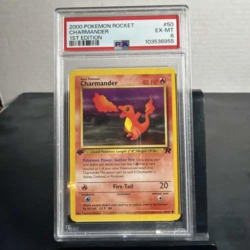 2000 POKEMON ROCKET 1ST EDITION #50 CHARMANDER PSA 6