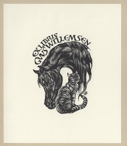 31)Nr.003,EXLIBRIS, Ex Libris,Bookplate, Benenson Leslie, Katze / cat,