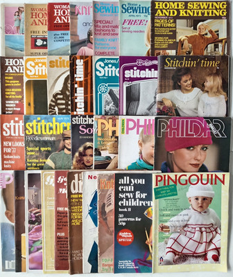 Various Vintage Knitting Crochet & Sewing Magazines 1950's - 80's SELECT ISSUES