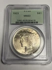1923-P OGH PCGS MS63 Peace Silver Dollar (all original), U.S. Coin $1