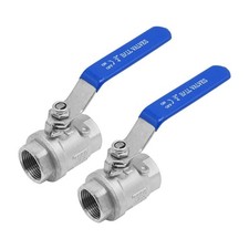 2 PCS 3/4 NPT Full Port Ball Valve, 304 Stainless Steel Female, 1000 WOG