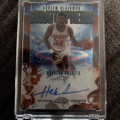2025-26 Topps Chrome Hakeem Olajuwon Stratospheric On-card Auto #/25 1TOUCHED