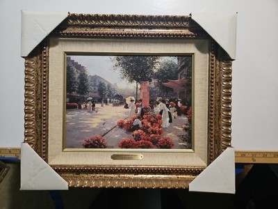 Morning Flower Market by Christa Kieffer Paris Street Scene 9x12 Print On Canvis