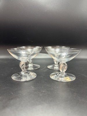 Orrefors Small Liqueur Crystal Glasses Pattern ORR67 Set of 4 Made in Sweden 