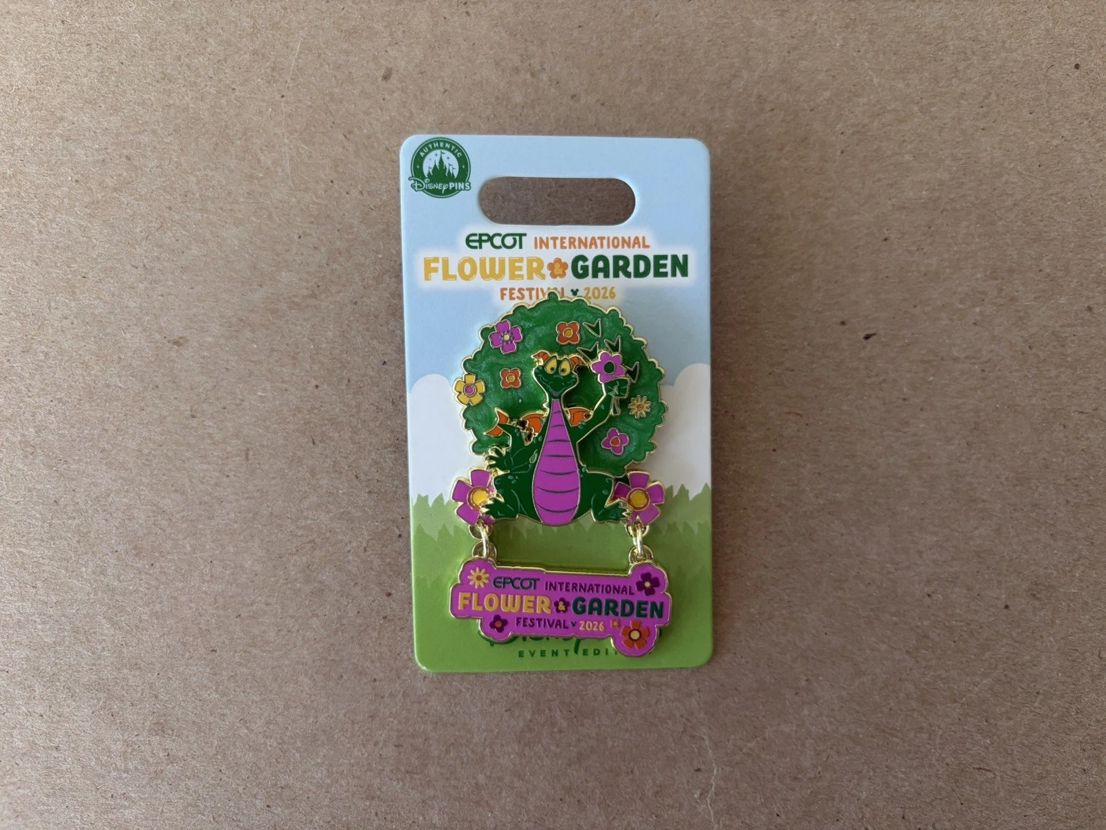 Disney Parks 2026 Flower & Garden Festival Topiary Figment Pin
