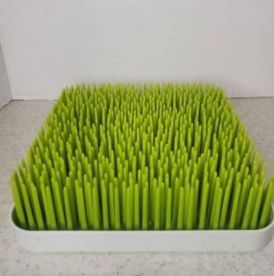 Boon Grass Baby Bottle Drying Rack Countertop Green Plastic Washing Feeding 