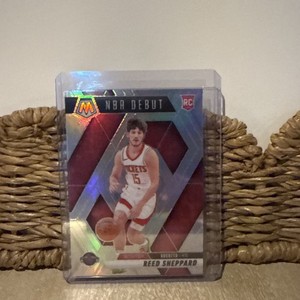 2024-25 Mosaic Reed Sheppard RC Silver Prizm NBA Debut #252 Rockets