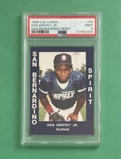 1988 Cal Cards Ken Griffey Jr San Bernardino Spirit #34 RC PSA 9
