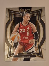 A'ja Wilson 2025 Panini Select WNBA Silver Prizm Card #56 La Vegas Aces