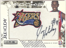 2009-10 Panini Rookies & Stars Gold Jrue Holiday Auto Team Patch RPA RC #146 /25