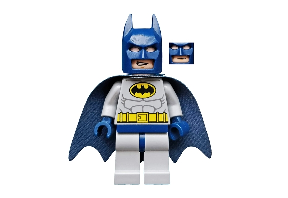 Lego Batman 6857 6860 Light Bluish Gray Suit (Type 2 Cowl) Super