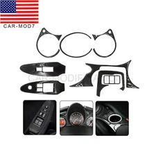 8× Carbon Fiber Interior Full Decorative Cover Trim For Nissan 370Z 2009-2020
