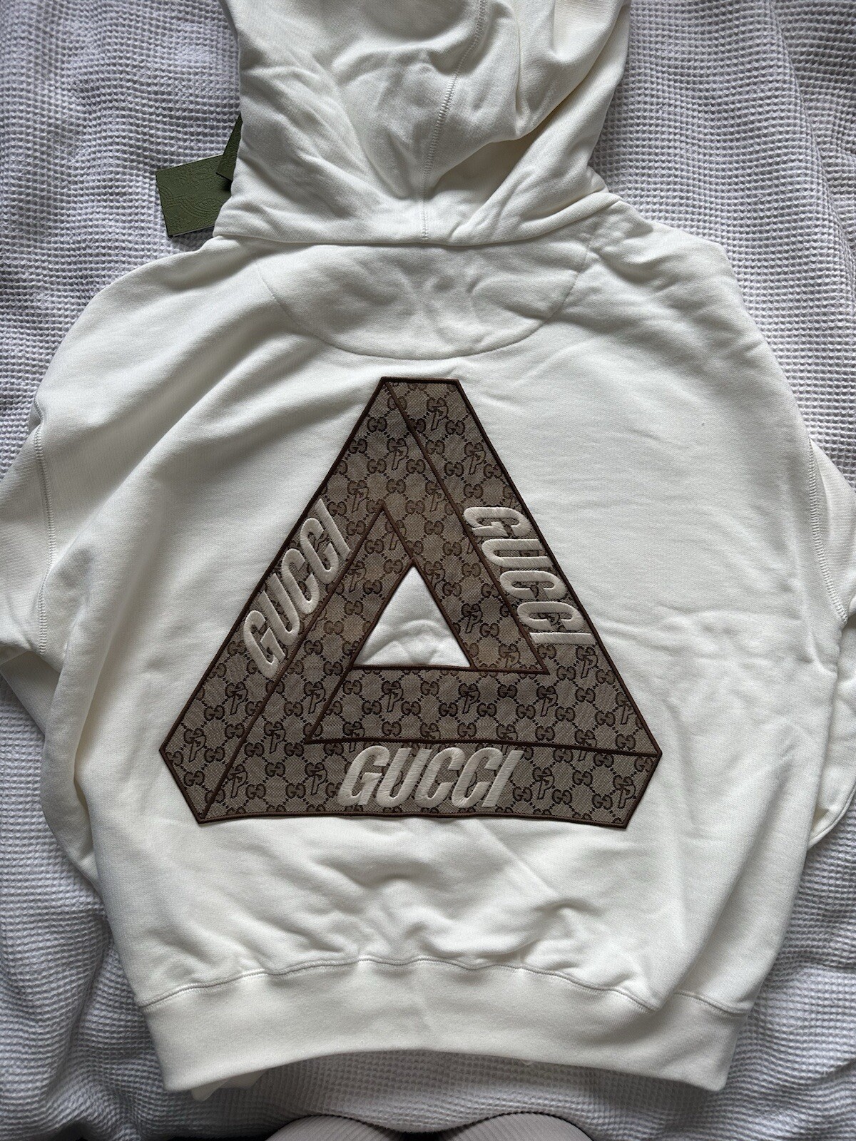 Authentic Palace x Gucci Tri-Ferg GG Patch Hoodie - Size M image 3