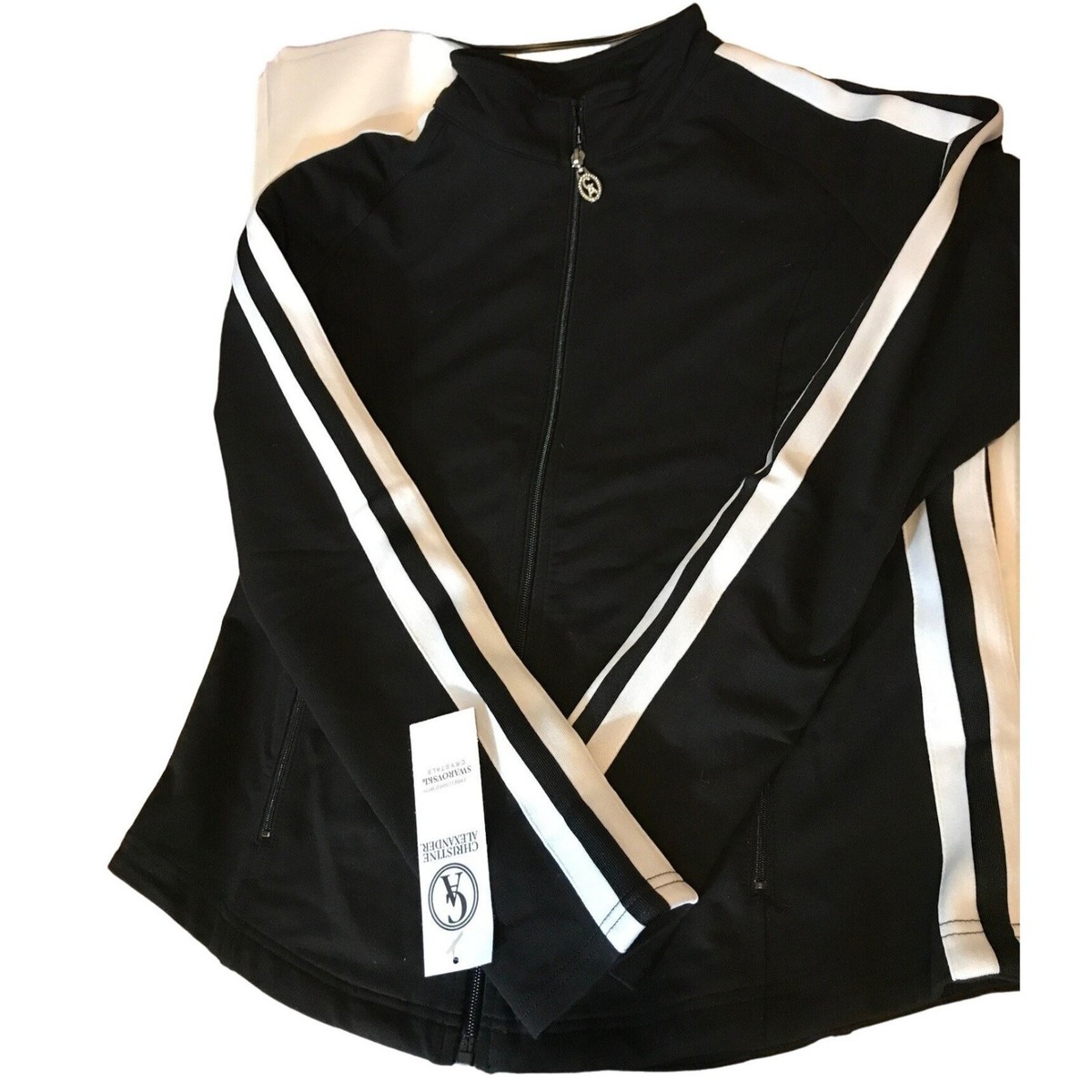 Christine Alexander MEDIUM BLACK WHITE Cotton BLEND SWAROVSKI 