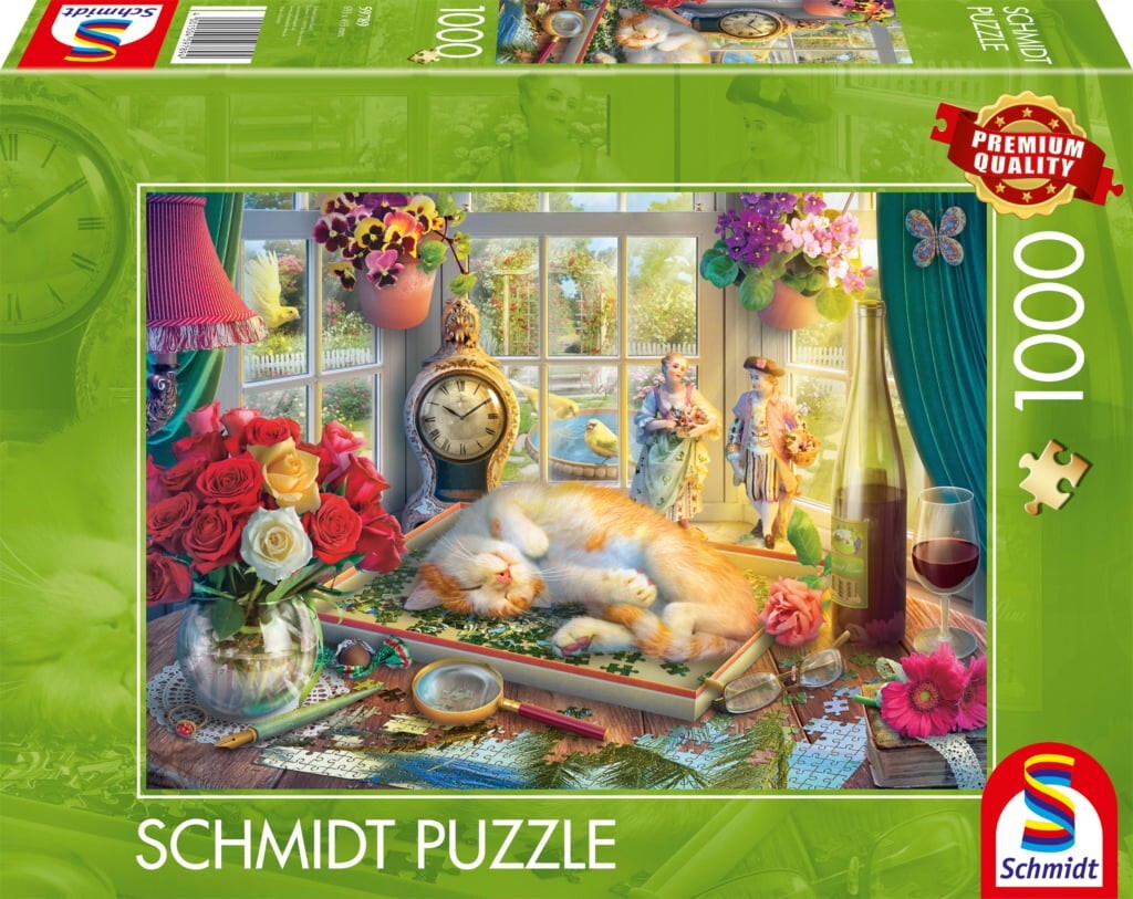Schmidt Puzzle Time with Cat 1000 piece jigsaw puzzle