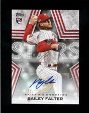BAILEY FALTER 2023 TOPPS BASEBALL STARS PHILLIES ROOKIE AUTOGRAPH AUTO RC BD5346