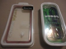 Chrome MyCase for iphone 7 Plus - crystal clear +MODEL LIGHTNING CABLE.