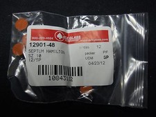 (12) Ace Glass Size 10 Silicone/Rubber 3-Layer Septa, 10mm O.D. x 4mm, 12901-48