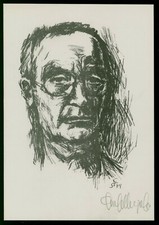 Stengel, Gerhard (1915 Leipzig – 2001 Dresden)  „Selbstporträt“ für W. Womacka