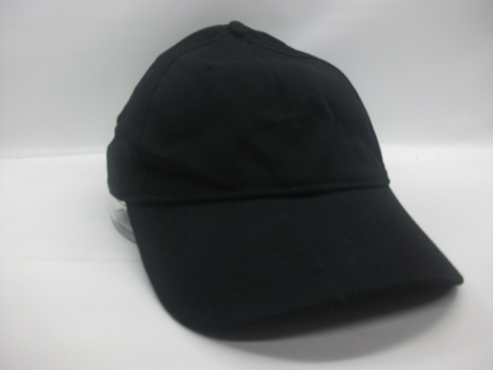 Plain Blank Hat Black Hook Loop Baseball Cap With… - image 1