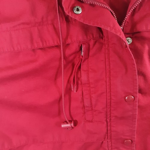 Elizabeth by Liz Claiborne Vest Sz 18 Red Removable Hood Full Zip Outdoor Jacket - Picture 4 of 10