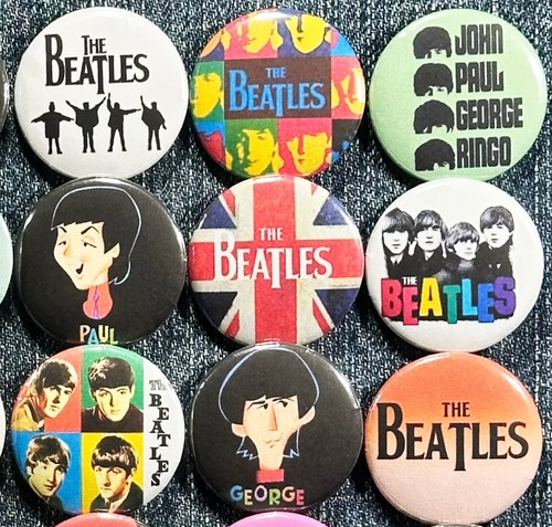 BEATLES 60's 70s Music 1" Pinback Botones Rock Clásico Lennon McCartney 30 Pins - Imagen 5 de 9