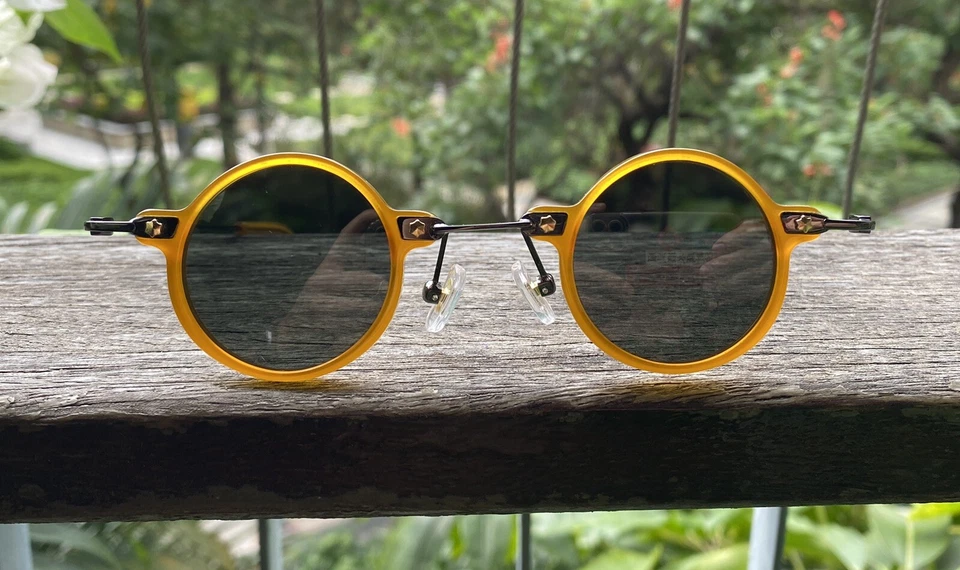 Gafas de sol vintage redondas verdes para hombre redondas G15 polarizadas gafas amarillas Foto 3 de 4