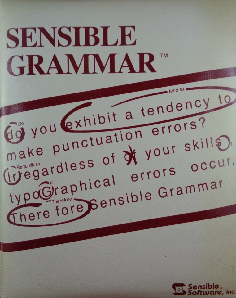 APPLE II -- SENSIBLE GRAMMER (SENSIBLE SOFTWARE - DISK)