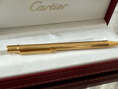 CARTIER Vintage Must de Cartier Gold plated 592557 Ballpoint Pen