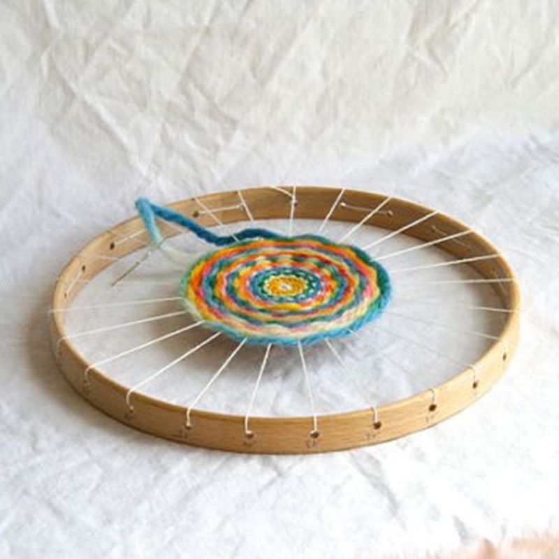 Round Wooden Knitting Loom Craft DIY Weaving Tool for Handmade Wind Chime Dreamc eBay