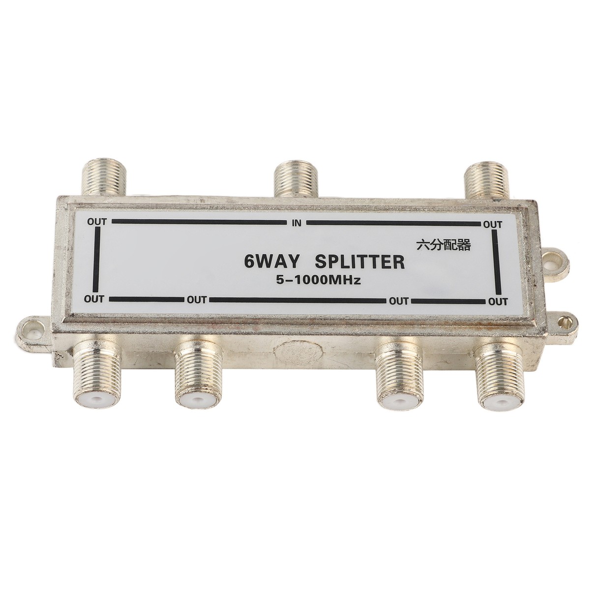 6 Way Coax Cable Splitter 5-1000MHz CATV TV Antenna Coaxial Signal