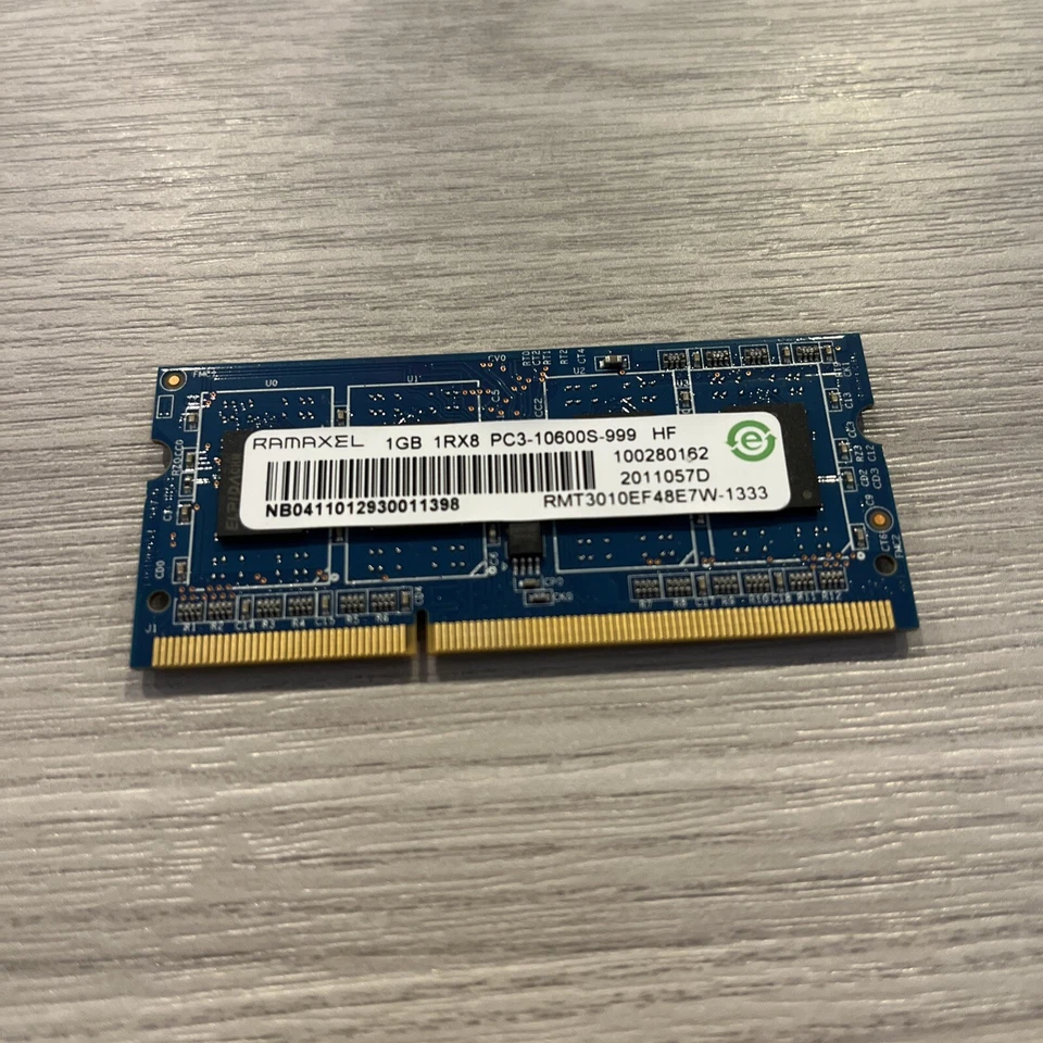 Ramaxel 1GB 1RX8 PC3-10600S-999 DDR3-1333 MHz Laptop Memory Module - Image 2 of 4