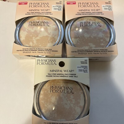 Physician's Formula Mineral Wear-Face Powder Light Bronzer SPF 16 Lot