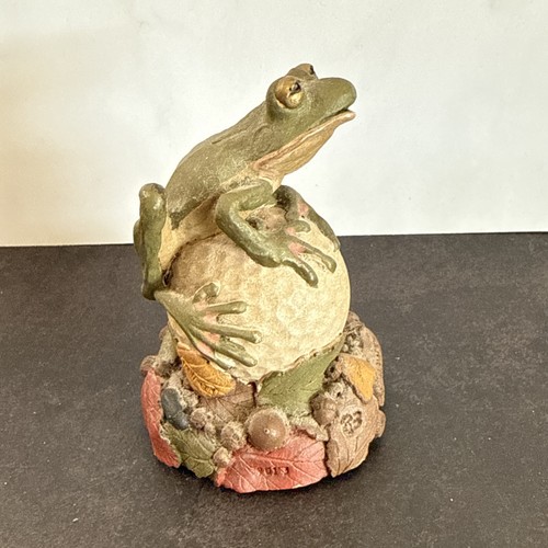 1991 Tim Wolfe HAWTHORN Frog on GOLF BALL Signed Numbered #83 Cairn Studio - Picture 7 of 7