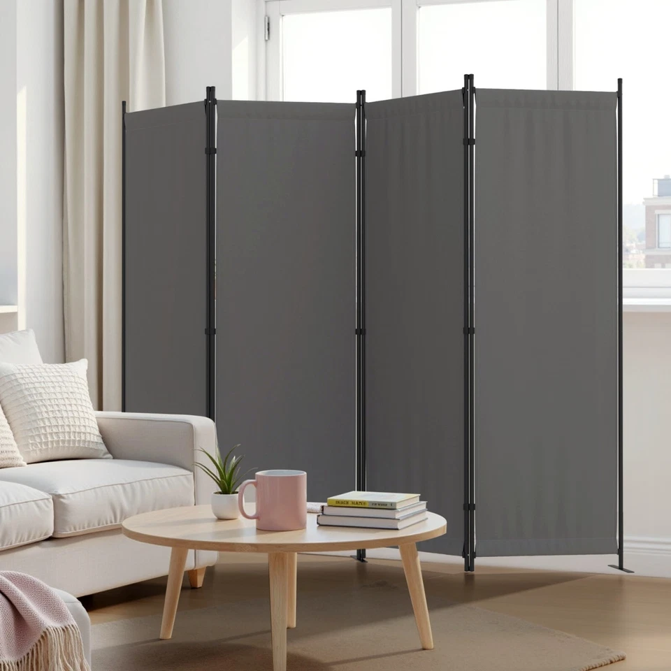 4 Panel Room Divider, 88''Folding Screen Portable Wall Partition Room Divider - Image 3 of 4