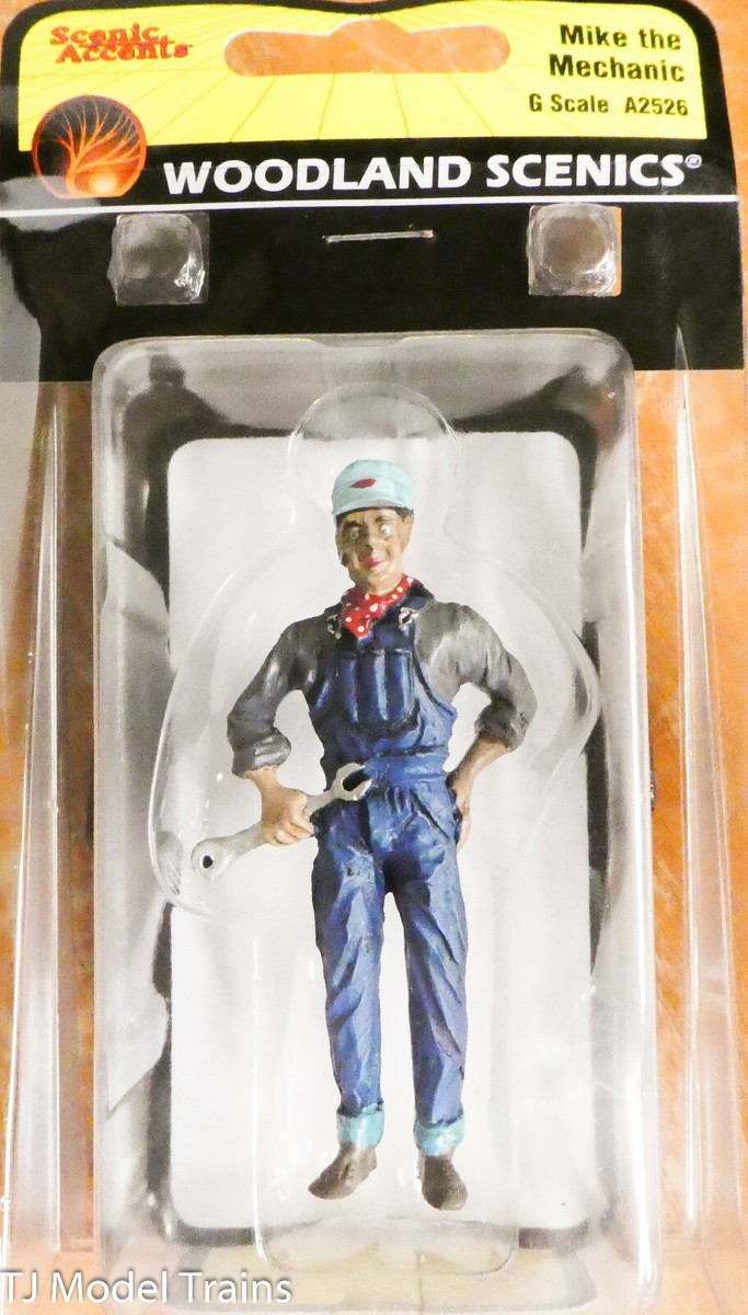 Woodland Scenics G-Scale #2526 Mike the Mechanic (Hand Painted)