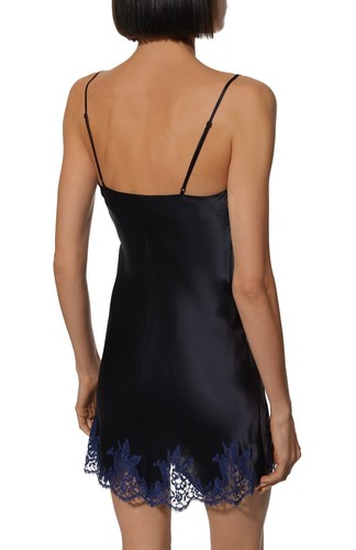 LISE CHARMEL ALC1080 SPLENDEUR SOIE SILK CHEMISE IN MIDNIGHT BLUE SIZE MEDIUM - Picture 2 of 5