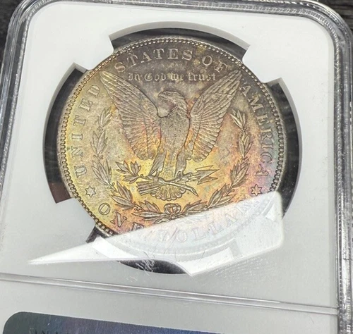 1881 P Morgan Silver Dollar US $1 90% Silver Coin NGC MS64 TONED